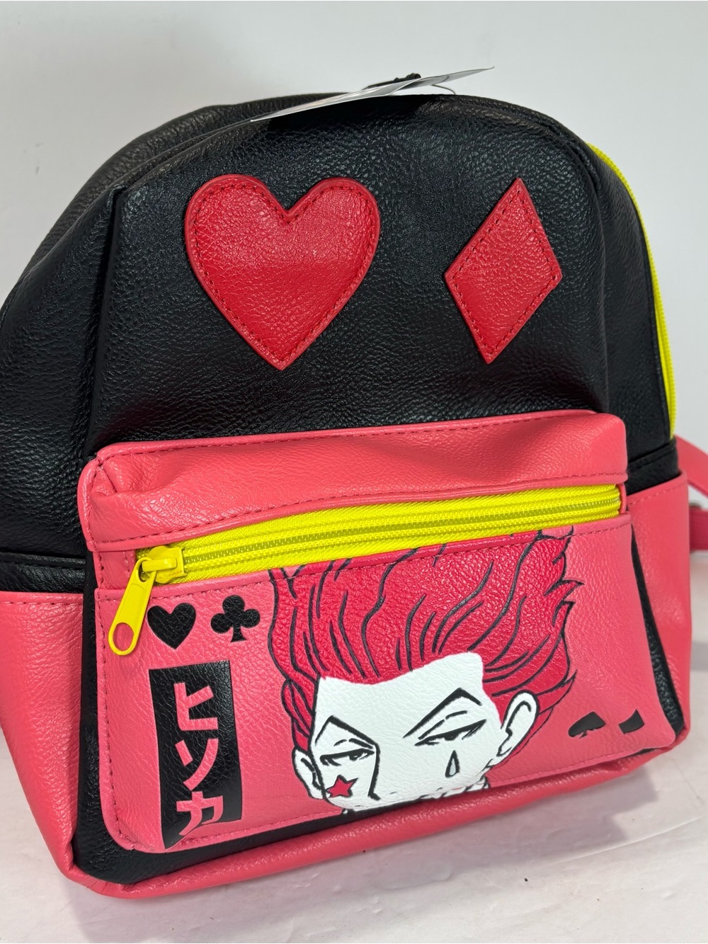 NWT Hunter X Hunter Hisoka Morow Mini Backpack Anime Character Manga Pink Black